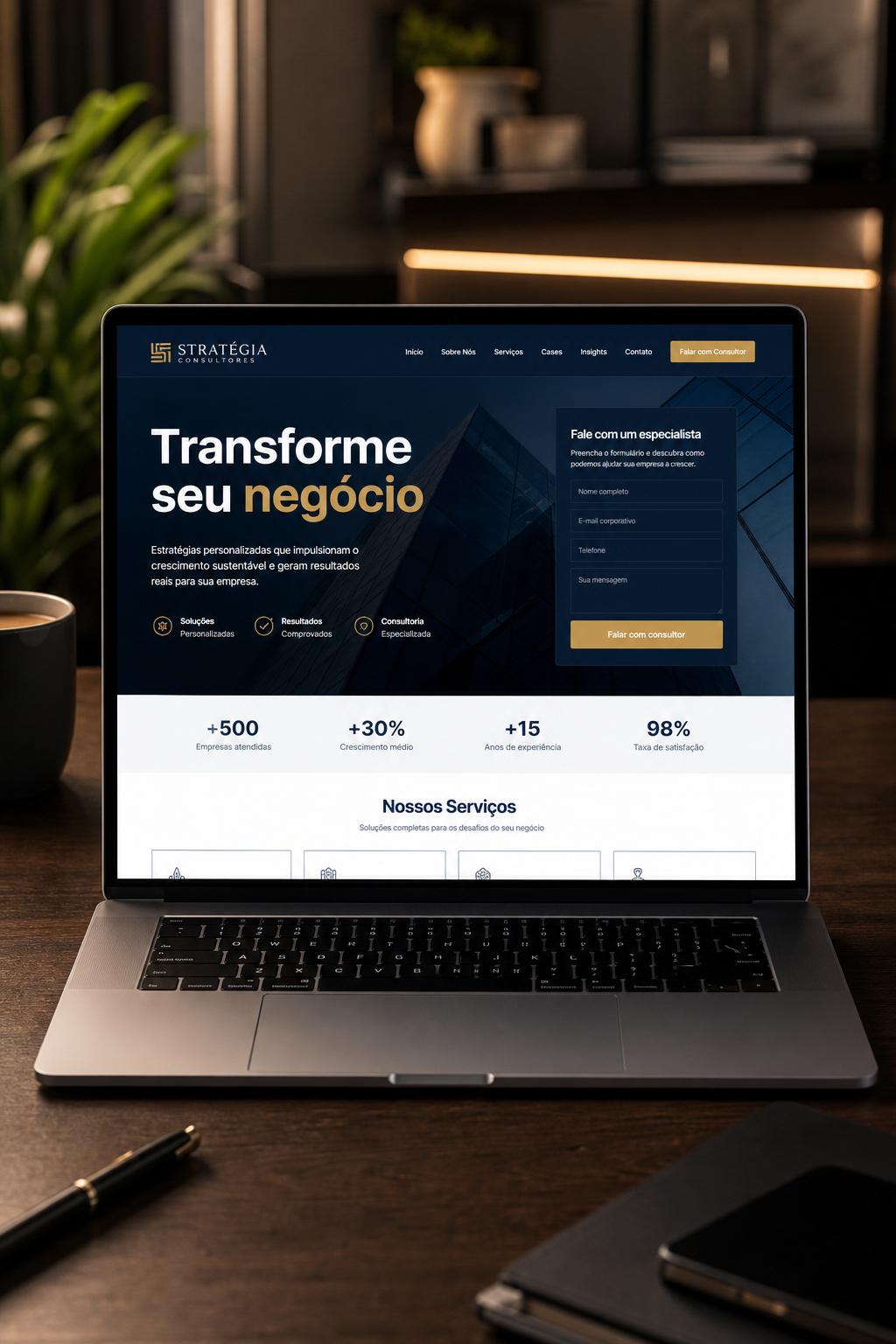Exemplo de projeto digital: Consultoria empresarial