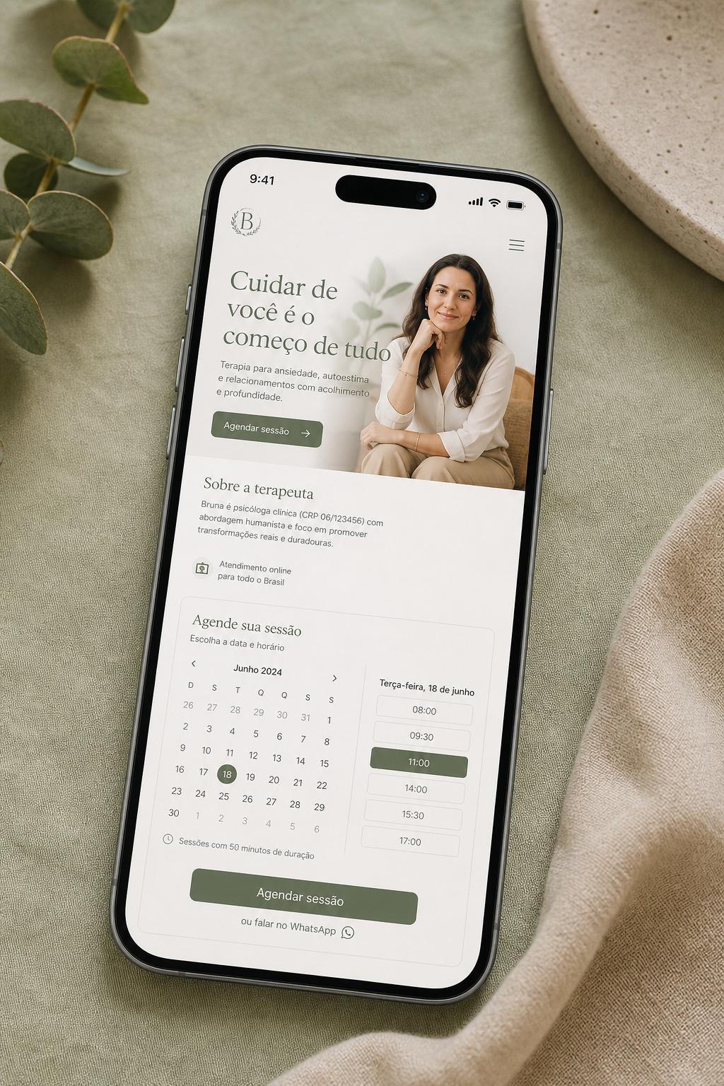Exemplo de projeto digital: Terapeuta
